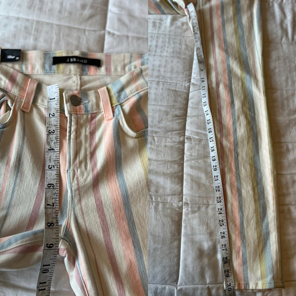 NWT J Brand Skinny Low-rise Candy Stripe Jean Legging 28 - Picture 4 of 10